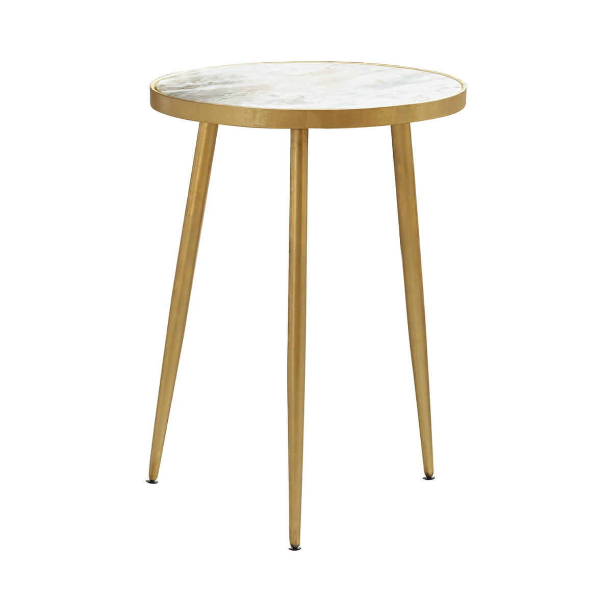 Coaster Acheson Round Accent Table White and Gold Model 930060
