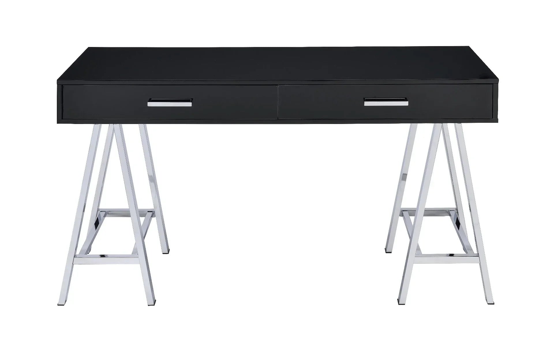 Coleen Black High Gloss & Chrome Finish Desk Model 93045 By ACME Furniture