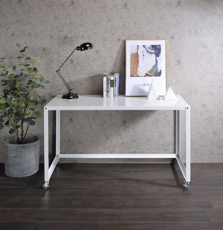 Arcano White Finish Writing Desk Model 93065 By ACME Furniture