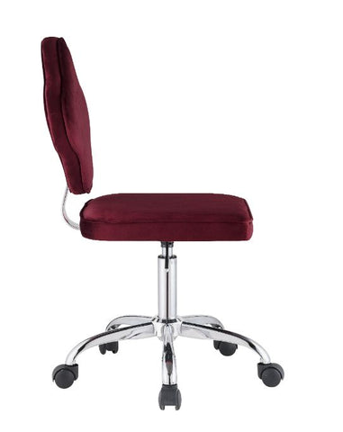 ACME Clover Red Velvet Clover Office Chair Model 93070