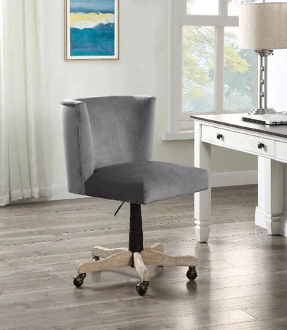 Cliasca Gray Velvet Office Chair Model 93073 By ACME Furniture