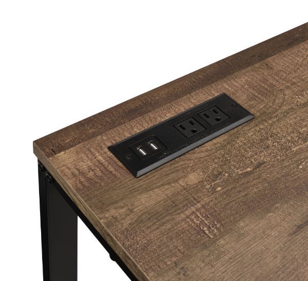 Tyrese Walnut & Black Finish Desk Model 93096 By ACME Furniture
