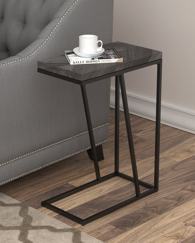 Coaster Sergio Chevron Rectangular Accent Table Rustic Grey Model 931146