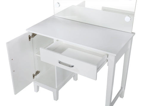 Coaster Elijah Vanity Set with LED Lights White and Dark Grey Model 931149