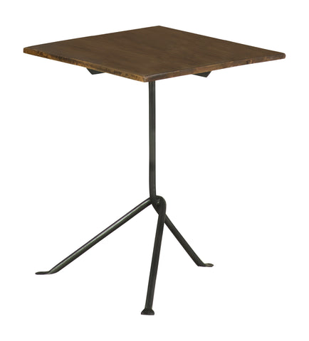 Coaster Heitor Square Accent Table with Tripod Legs Dark Brown and Gunmetal Model 931206