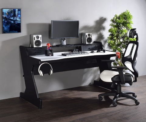 ACME Bigga Black & White Finish Bigga Gaming Table Model 93129