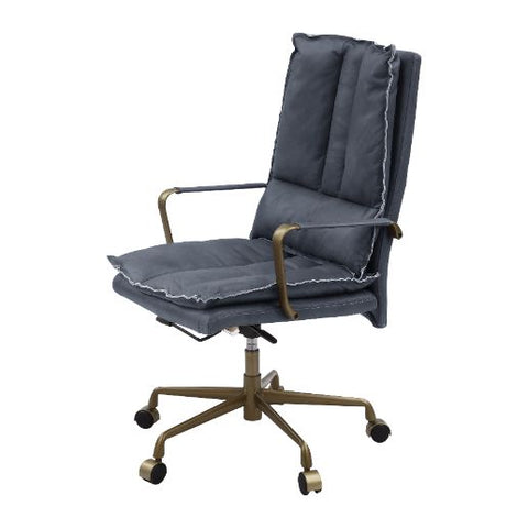 ACME Tinzud Gray Leather Tinzud Office Chair Model 93165