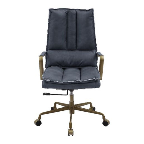 ACME Tinzud Gray Leather Tinzud Office Chair Model 93165