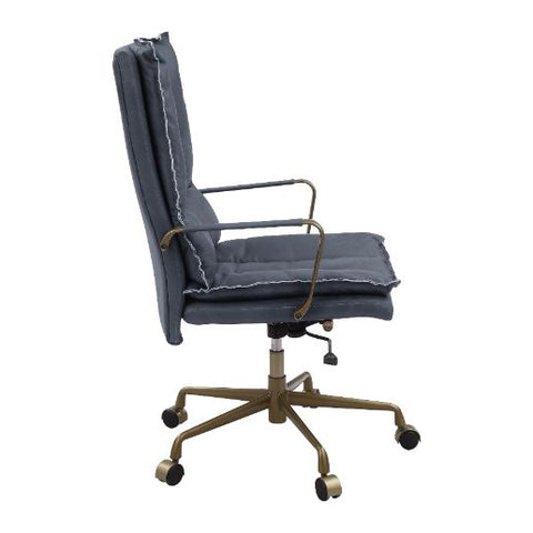 ACME Tinzud Gray Leather Tinzud Office Chair Model 93165