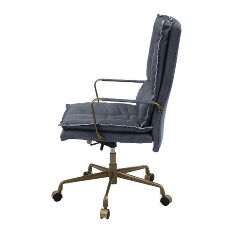 ACME Tinzud Gray Leather Tinzud Office Chair Model 93165