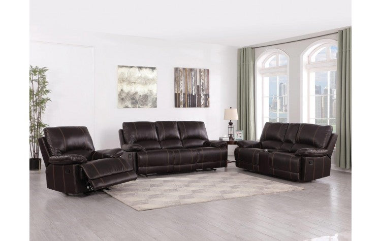 9345 - Brown Sofa Set with Console LoveseatModel:  9345-BROWN-CON