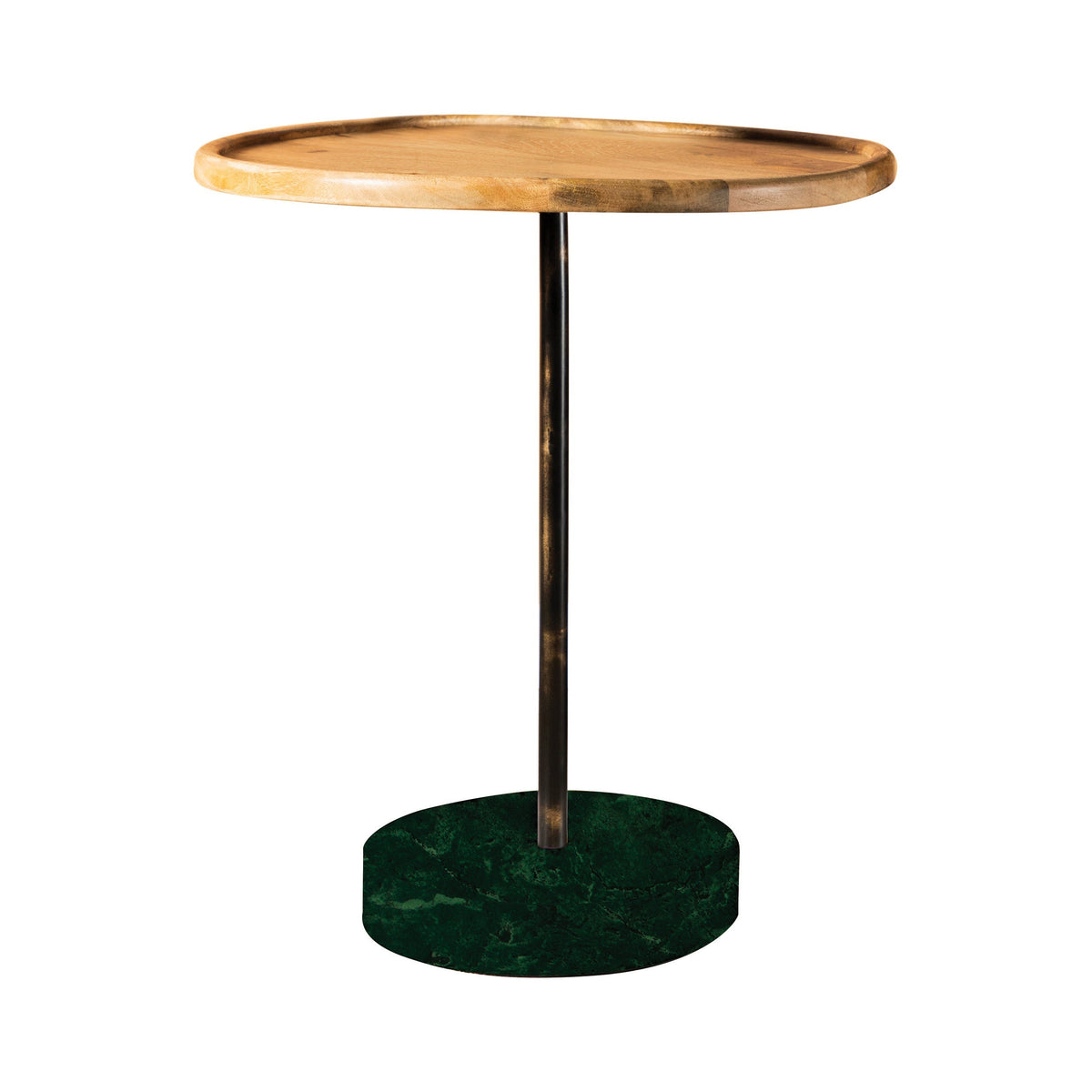 Coaster Ginevra Round Marble Base Accent Table Natural and Green Model 935882