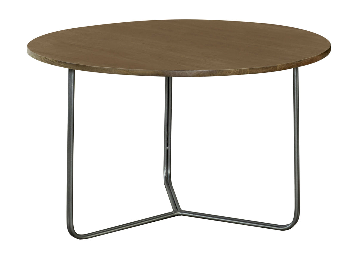 Coaster Yaritza Round Accent Table with Triangle Wire Base Natural and Gunmetal Model 935995