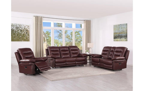 9392 - Burgundy Sofa Set with Console LoveseatModel:  9392-BURGUNDY-CON