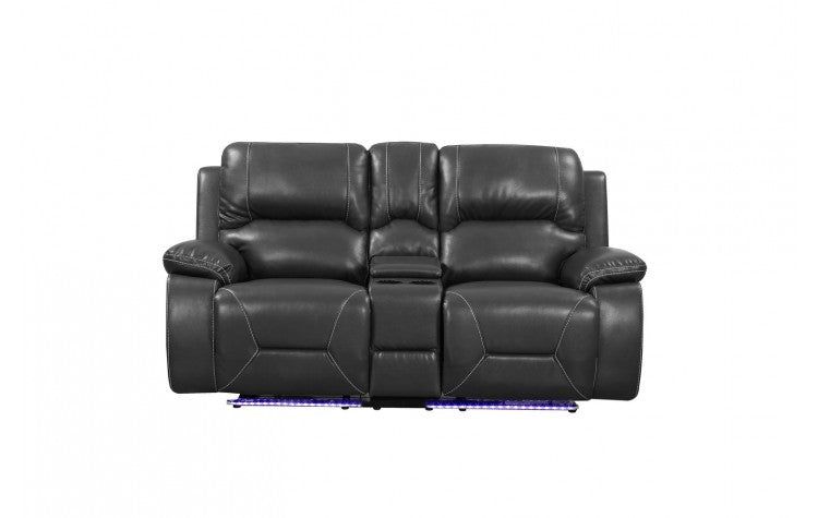 9422 - Gray Console LoveseatModel:  9422-GRAY-CL