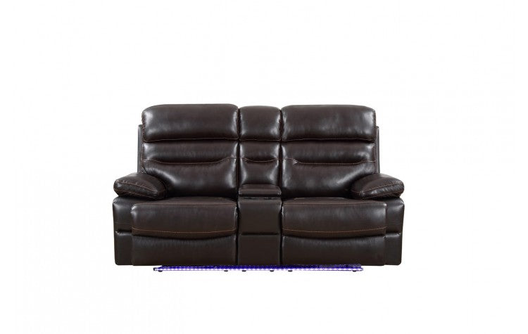 9442 - Brown Power Reclining Console LoveseatModel:  9442-BROWN-PWR-CL