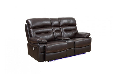 9442 - Brown Power Reclining Console LoveseatModel:  9442-BROWN-PWR-CL