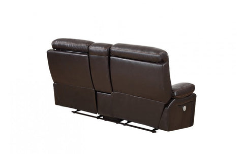 9442 - Brown Power Reclining Console LoveseatModel:  9442-BROWN-PWR-CL