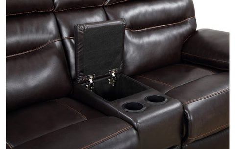 9442 - Brown Console LoveseatModel:  9442-BROWN-CL