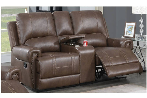 3 Piece Manual Motion Set-Loveseat Model F8708 By Poundex Furniture