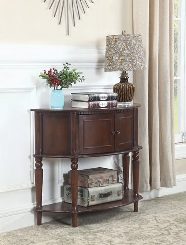 Coaster Brenda Console Table with Curved Front Brown Model 950059