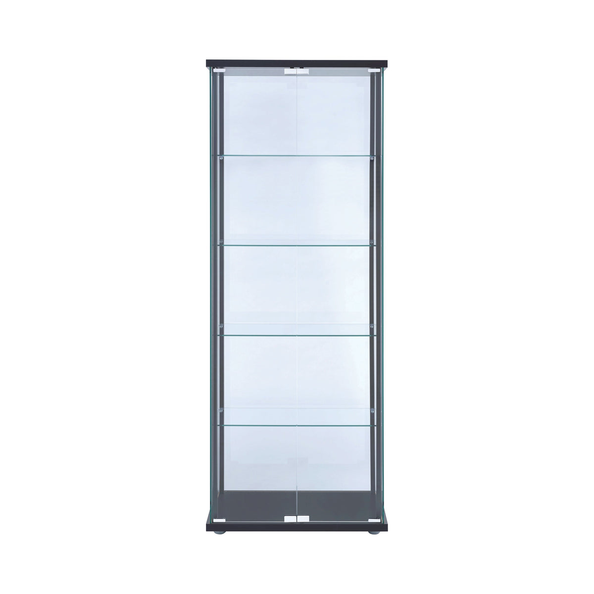 Coaster Delphinium 5-shelf Glass Curio Cabinet Black and Clear Model 950170