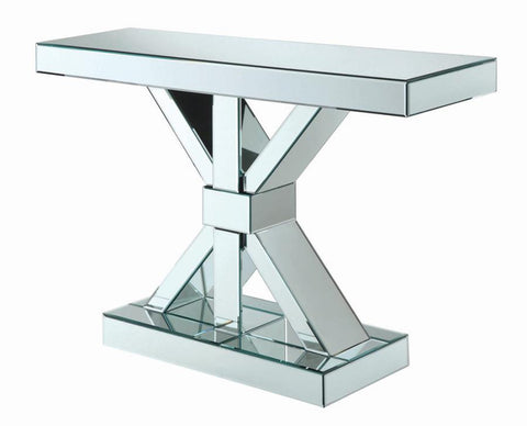 Coaster Lurlynn X-shaped Base Console Table Clear Mirror Model 950191