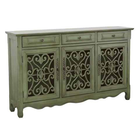 Coaster Deserie 3-door Accent Cabinet Antique Green Model 950357