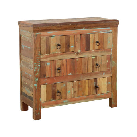 Coaster Harper 4-drawer Accent Cabinet Reclaimed Wood Model 950366