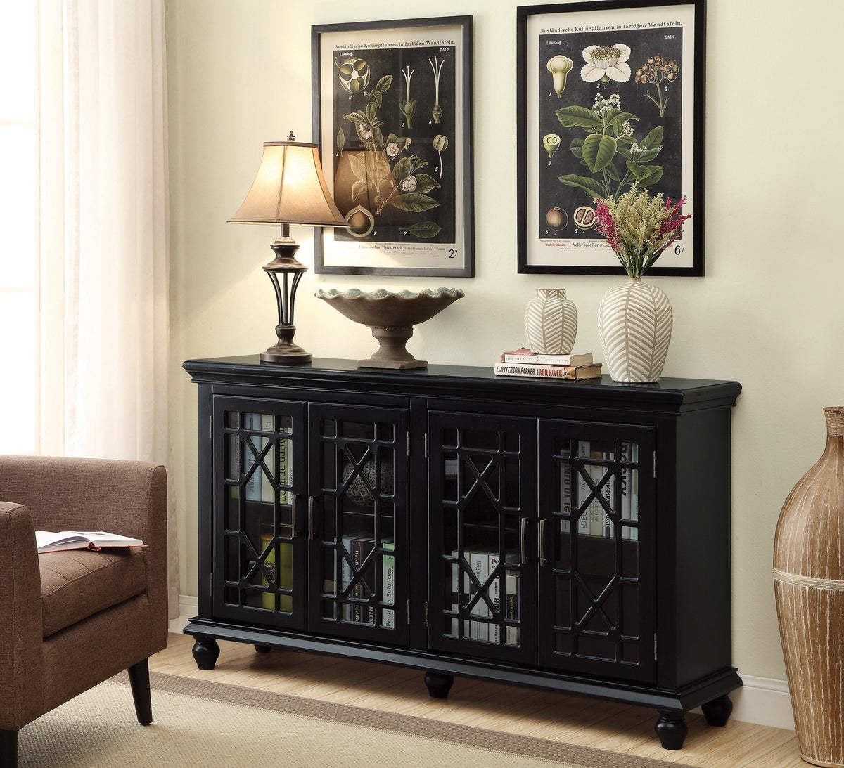 Coaster Kovu 4-door Accent Cabinet Black Model 950639