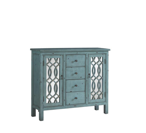 Coaster Rue 4-drawer Accent Cabinet Antique Blue Model 950736