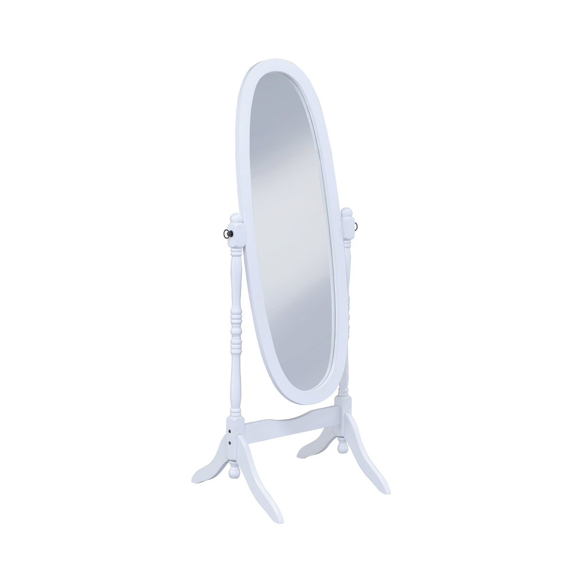 Coaster Foyet Oval Cheval Mirror White Model 950802
