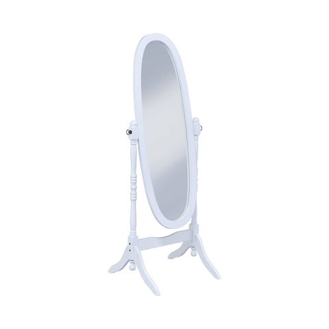 Coaster Foyet Oval Cheval Mirror White Model 950802
