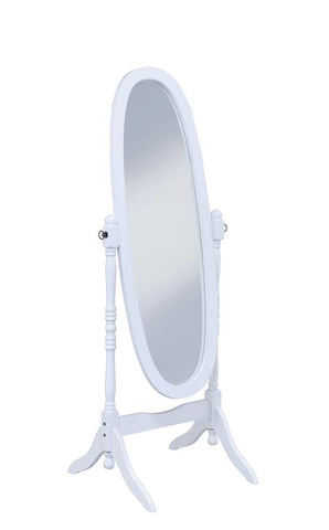 Coaster Foyet Oval Cheval Mirror White Model 950802