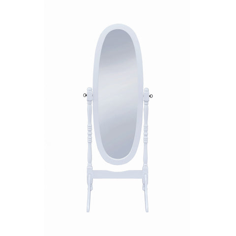 Coaster Foyet Oval Cheval Mirror White Model 950802