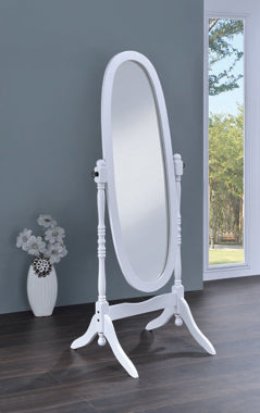 Coaster Foyet Oval Cheval Mirror White Model 950802