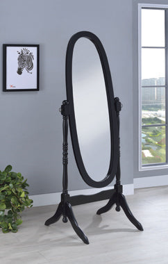 Coaster Foyet Oval Cheval Mirror Black Model 950803