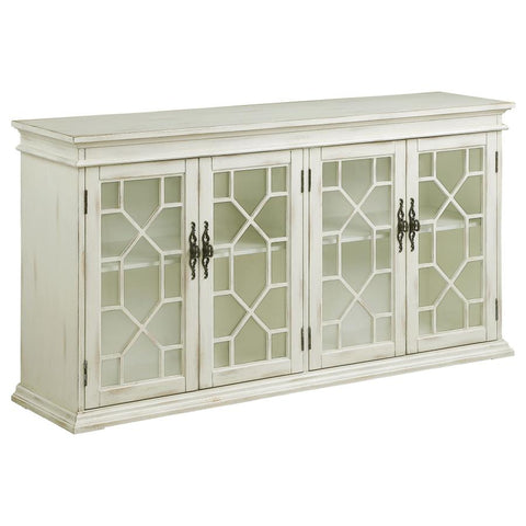 Coaster Kiara 4-door Accent Cabinet with Adjustable Shelves White Model 950859