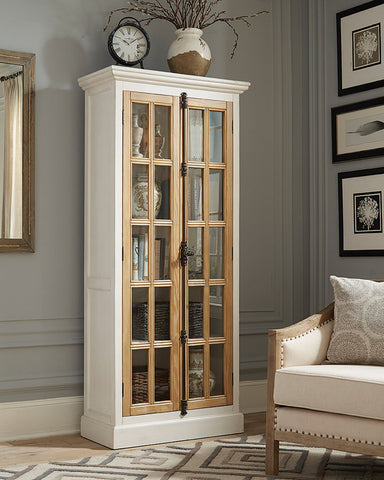 Coaster Tammi 2-door Tall Cabinet Antique White and Brown Model 950965