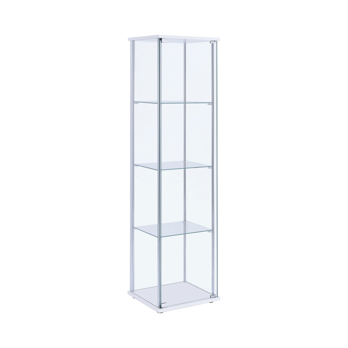 Coaster Bellatrix Rectangular 4-shelf Curio Cabinet White and Clear Model 951072