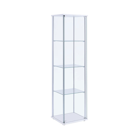Coaster Bellatrix Rectangular 4-shelf Curio Cabinet White and Clear Model 951072