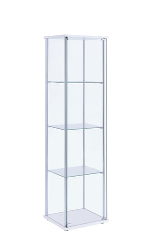 Coaster Bellatrix Rectangular 4-shelf Curio Cabinet White and Clear Model 951072