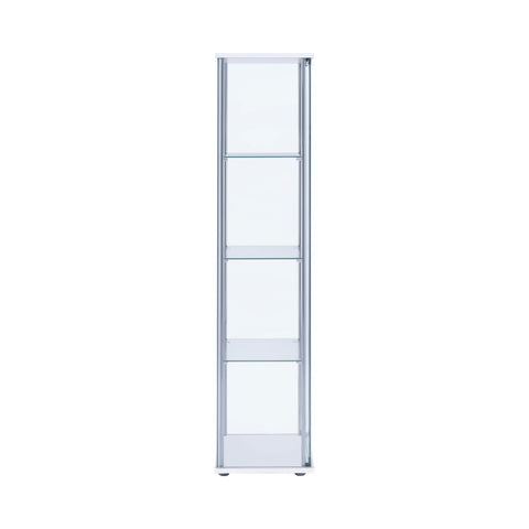 Coaster Bellatrix Rectangular 4-shelf Curio Cabinet White and Clear Model 951072
