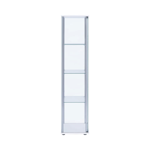 Coaster Bellatrix Rectangular 4-shelf Curio Cabinet White and Clear Model 951072