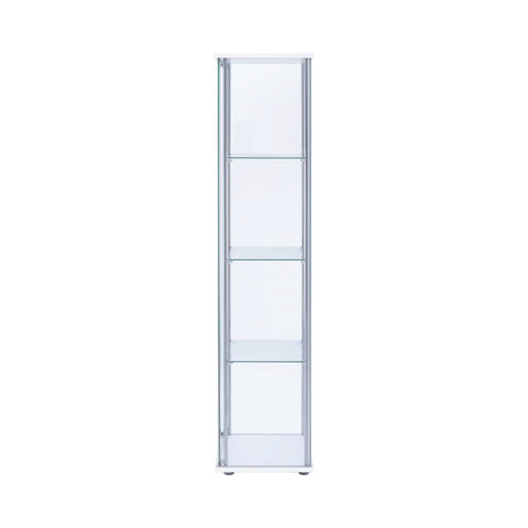 Coaster Bellatrix Rectangular 4-shelf Curio Cabinet White and Clear Model 951072