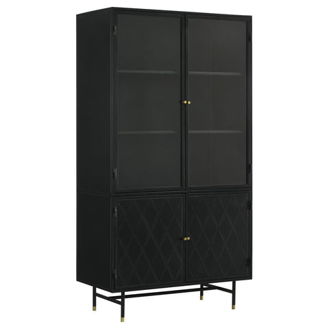 Coaster Santiago Rectangular 4-door Cabinet Matte Black Model 951134