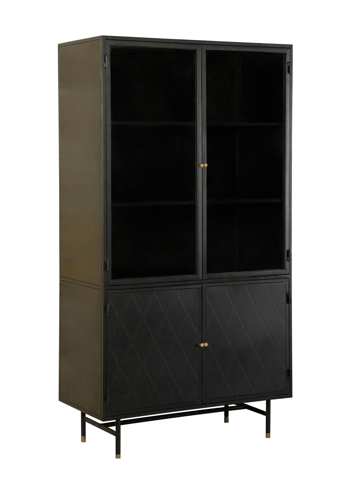 Coaster Santiago Rectangular 4-door Cabinet Matte Black Model 951134