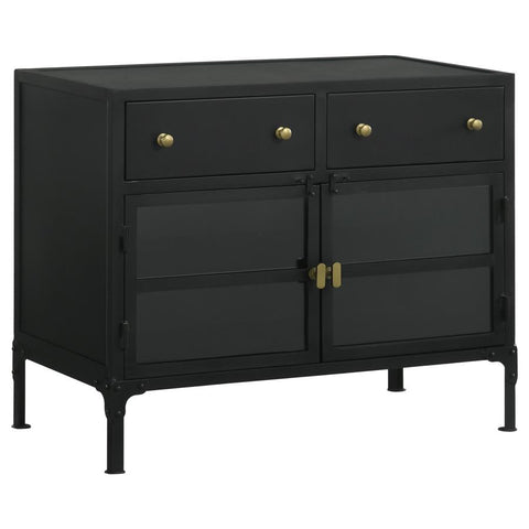 Coaster Sadler 2-drawer Accent Cabinet with Glass Doors Black Model 951761