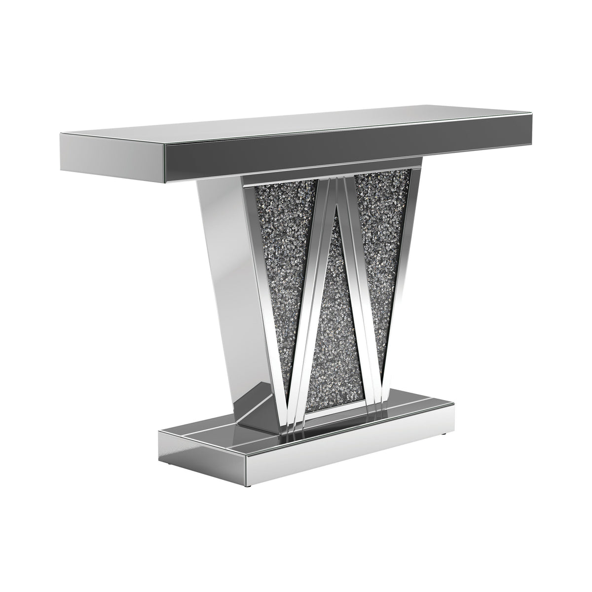 Coaster Crocus Rectangular Console Table Silver Model 951786