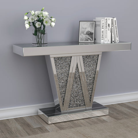 Coaster Crocus Rectangular Console Table Silver Model 951786